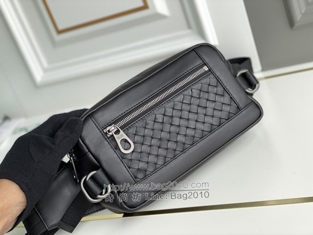 Bottega veneta高端男包 98030 寶緹嘉專櫃款腰包 BV經典款胎牛皮手工編織男士腰包挎包  gxz1357